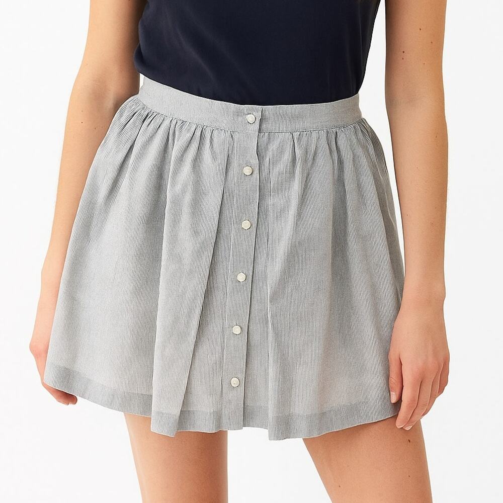 BCBG Generation Striped Button-Front Mini Skirt